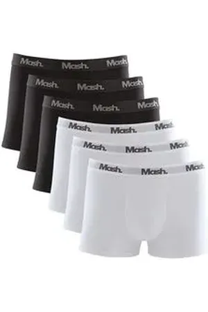 Mash Kit 6 Cuecas Boxer Cotton Elástico Letra Mescla GG