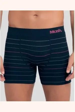 Mash Cueca Boxer Microfibra Listrada sem Costura GG