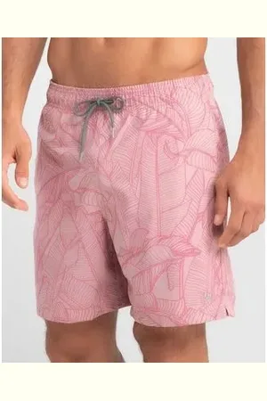 Mash Short Praia Mescla Estampado Folhagem GG