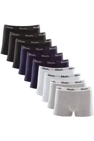 Mash Kit 10 Cuecas Boxer Cotton Elástico Letra Mescla G