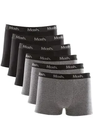 Mash Kit 6 Cuecas Boxer Cotton Elástico Letra Mescla P