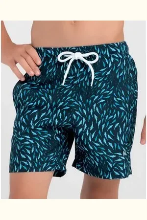 Mash Short Praia Infantil Estampado Cardume P