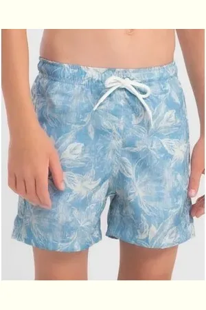 Mash Short Praia Infantil Estampado Floral Pixels P