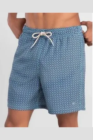 Mash Short Praia Estampado Miniprint Geométrico Plus Size XGG