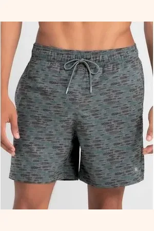 Mash Short Praia Mescla Estampado Peixes Plus Size XGG