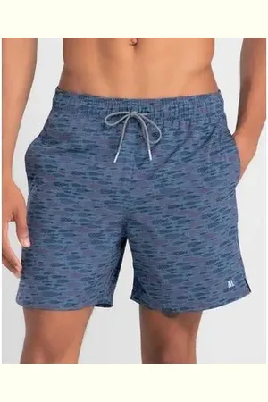 Mash Short Praia Mescla Estampado Peixes Plus Size XGG