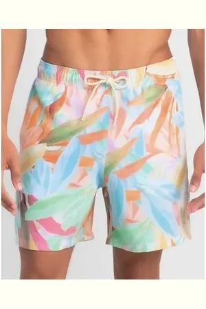 Mash Short Praia Estampado Folhagem Plus Size XGG
