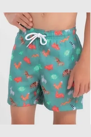 Mash Short Praia Infantil Estampado Origami GG