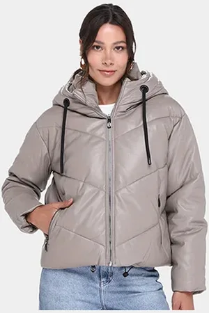 FACINELLI Jaqueta Metelassê Capuz Puffer Feminina