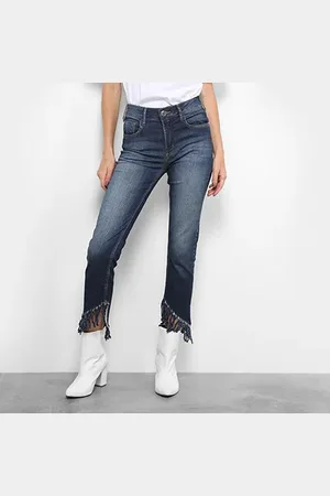 Forum Calça Marisa Cropped Desfiada Feminina