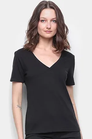 Hering Blusa Básica Gola V Feminina