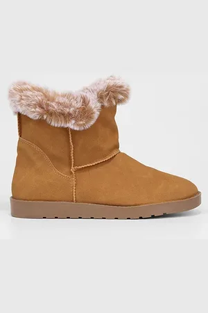 MOONCITY Bota Cano Curto Pelo Feminino