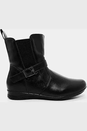MOONCITY Bota Rasteira Cano Curto Feminina