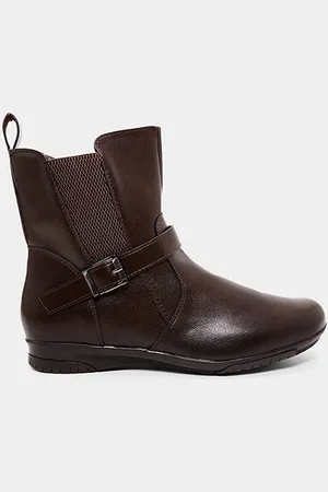 MOONCITY Bota Rasteira Cano Curto Feminina