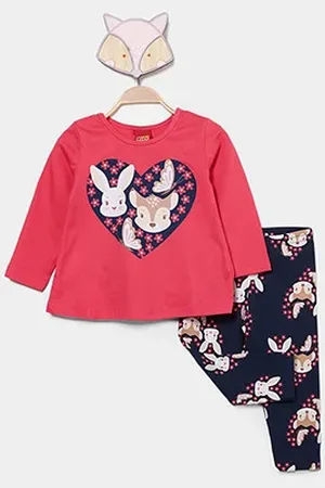 KYLY Conjunto Longo Infantil Estampado Menina