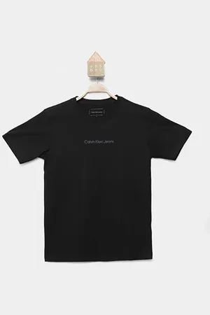 Calvin Klein Camiseta Infantil Logo Centralizado Menino