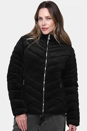 FACINELLI Jaqueta Suede Metalizada Feminina