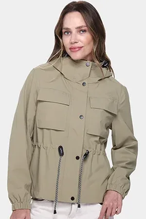 FACINELLI Casaco Parka Acinturada Cargo Feminino