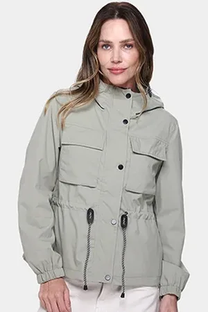 FACINELLI Casaco Parka Acinturada Cargo Feminino