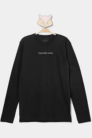Calvin Klein Camiseta Manga Longa Infantil Menino