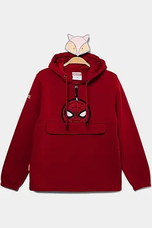 MOONCITY Moletom Com Zíper Infantil Homem Aranha Menino