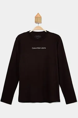 Calvin Klein Camiseta Manga Longa Infantil Menino