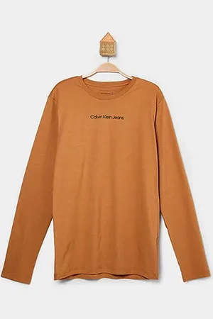 Calvin Klein Camiseta Manga Longa Infantil Menino
