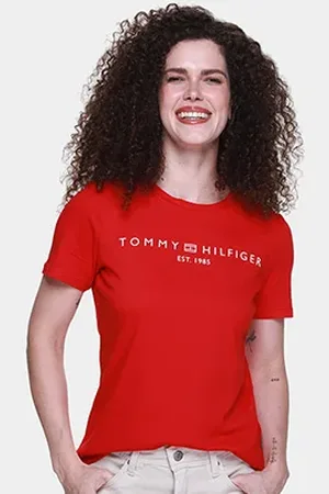 Tommy Hilfiger Camiseta Reg Corp Logo Feminina