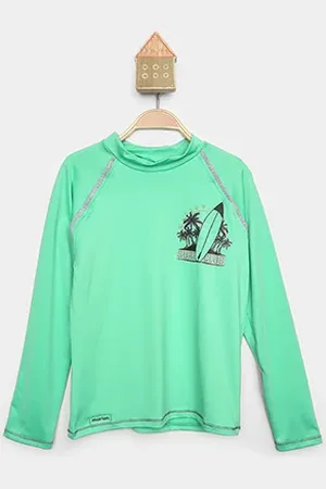 MARLAN Camiseta Praia Infantil Manga Longa UV50+ Menino
