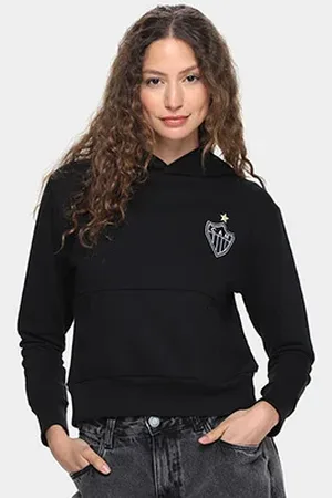 Braziline Moletom Atlético Mineiro Favorite com Capuz Feminino
