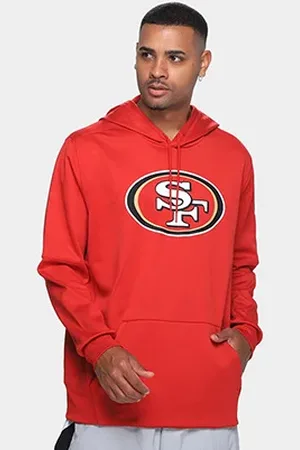 Nike Moletom NFL San Francisco 49ers Prime Logo Therma C/ Capuz Masculino