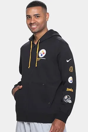 Nike Moletom NFL Pittsburgh Steelers Legacy Fz C/ Capuz Masculino