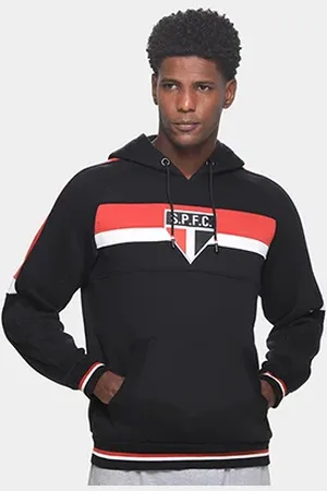 SPR Blusão de Moletom São Paulo Retrô Masculino