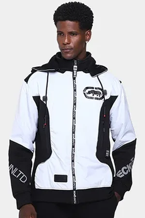 Ecko Jaqueta Moletom Bicolor Capuz Masculina