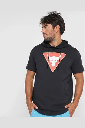 Under Armour Camiseta Moletom Manga Curta Pjt Rock Terry SS com Capuz Masculina