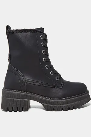 MOONCITY Bota Coturno Cano Médio Feminina