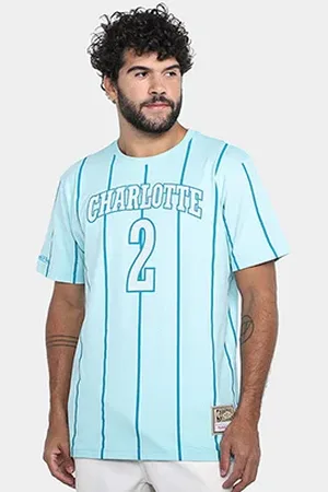 Mitchell & Ness Camiseta Charlotte Hornets Johnson Masculina