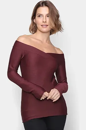 Malwee Blusa Ombro A Ombro Manga Longa Feminina