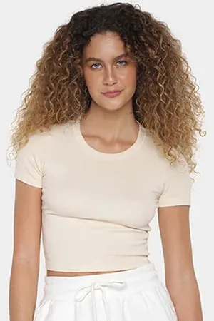 Hering Blusa Cropped Canelada Feminina