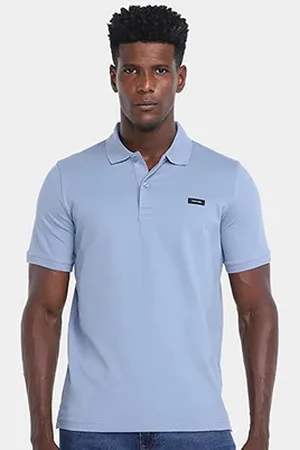 Calvin Klein Camisa Polo Slim Em Piquet Masculina