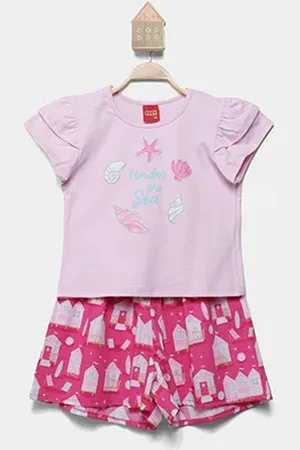 KYLY Conjunto Infantil Mar Camiseta + Short Menina