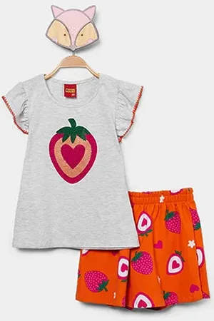 KYLY Conjunto Infantil Curto Moranguinho Menina
