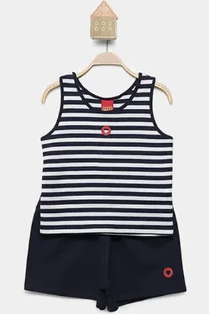 KYLY Conjunto Curto Infantil Estampado Menina