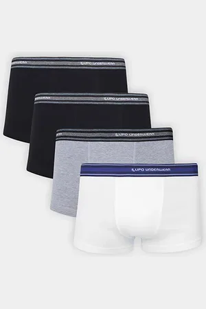 LUPO Kit Cueca Sunga Algodão 4 Peças