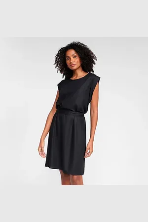 Hering Vestido Evasê Curto Liso Amarração