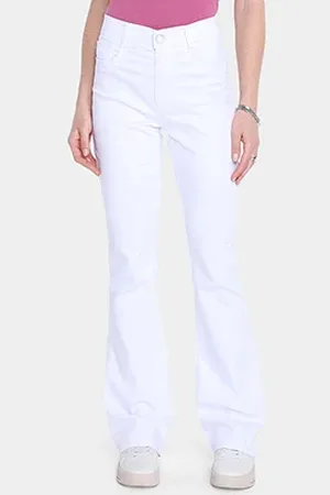 SAWARY Calça Boot Cut Cintura Alta Feminina