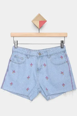 Hering Short Infantil Kids Coqueiro Bordado Menina