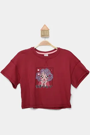 Hering Cropped Infantil Kids Anime Menina