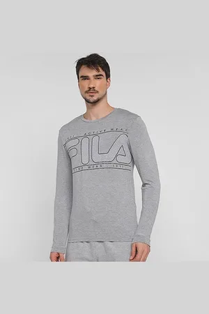 Fila Camiseta Manga Longa Comfort Logo Masculina