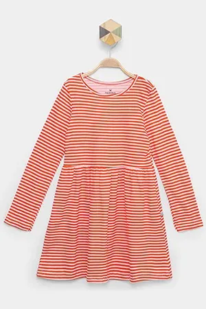 Hering Vestido Infantil Kids Manga Longa Estampado Flor